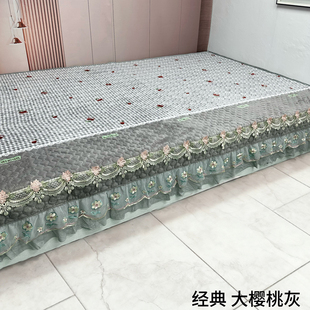 毛绒大炕垫防滑全棉床单3米榻榻米垫子炕罩炕裙卡通农村土炕套4米