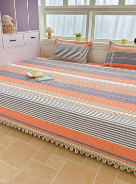 2025新款全棉加棉床盖农村大炕床盖四季通用榻榻米床单防滑纯棉3m