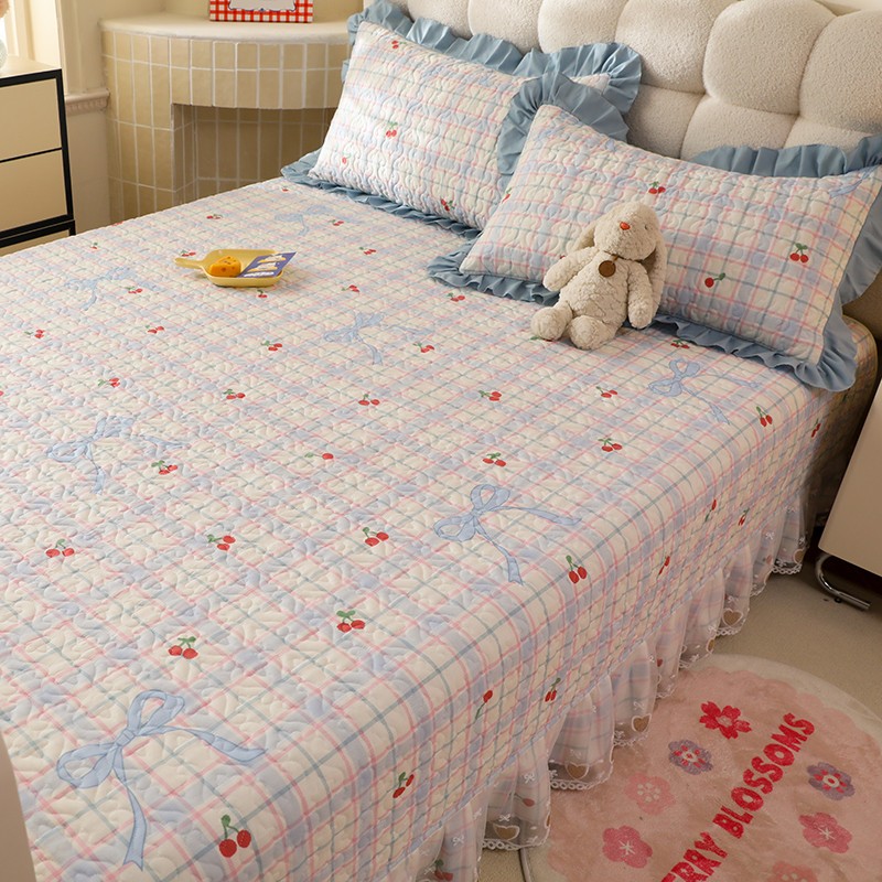 2025新款A类全棉榻榻米床垫专用四件套大炕盖农村土炕纯棉床单3米