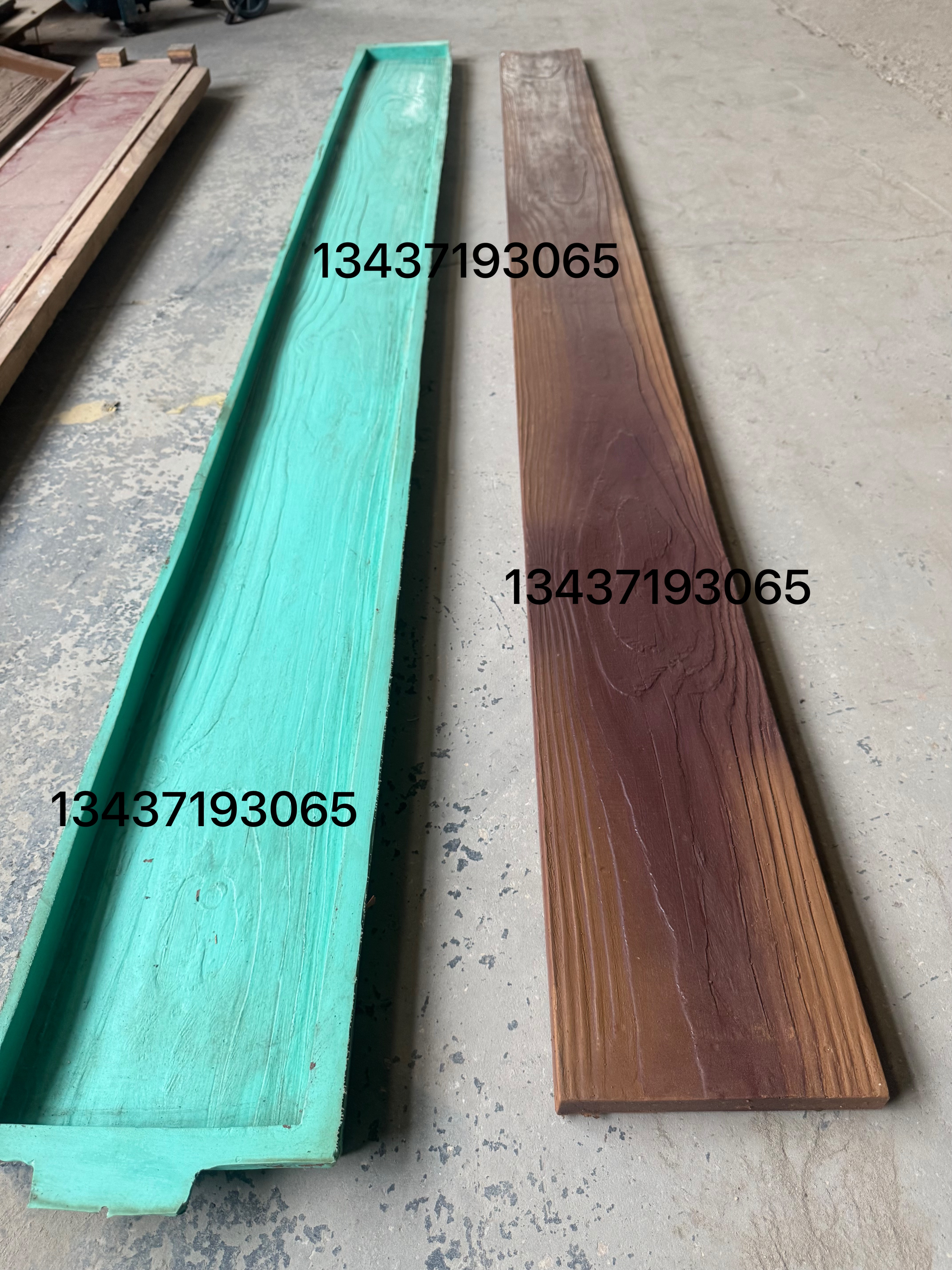 超长仿木纹栈道板模具纹理清晰流畅3.6米 × 20 × 2.5仿木板模具