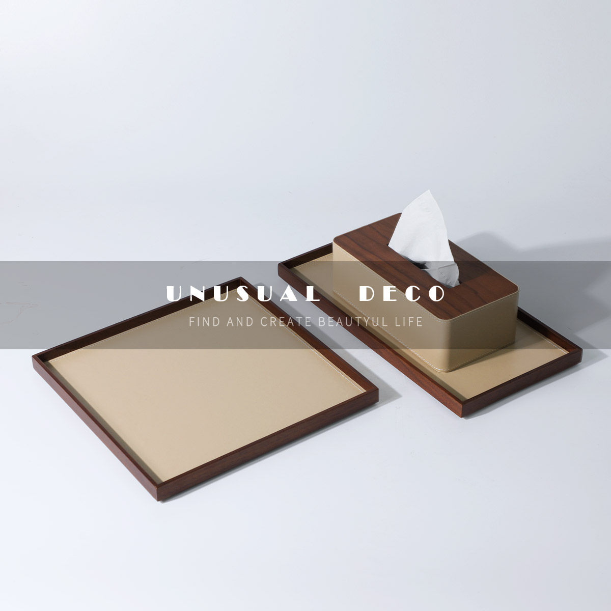 UNUSUALDECO皮质木质饰品摆件