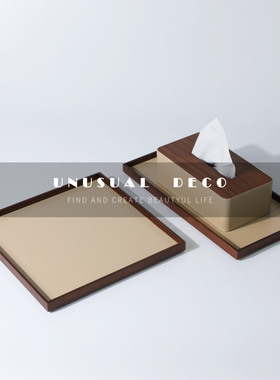 UNUSUALDECO皮质木质饰品摆件