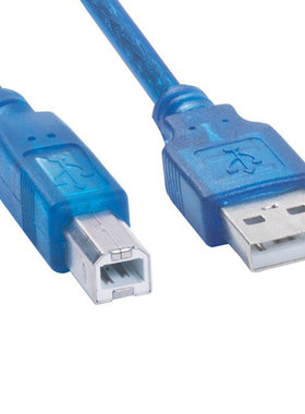 包邮方口USB打印机线电脑数据3连接5米10M适用佳能惠普爱普生条码