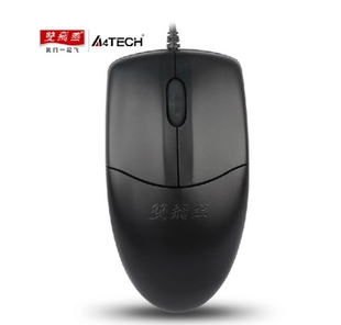 双飞燕OP-520NP/NU针光有线光电鼠标 PS2圆口USB鼠标加长线1.8米