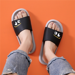 美人桥拖鞋男潮牌夏季外穿踩屎感软底防滑运动青少年沙滩凉拖鞋夏