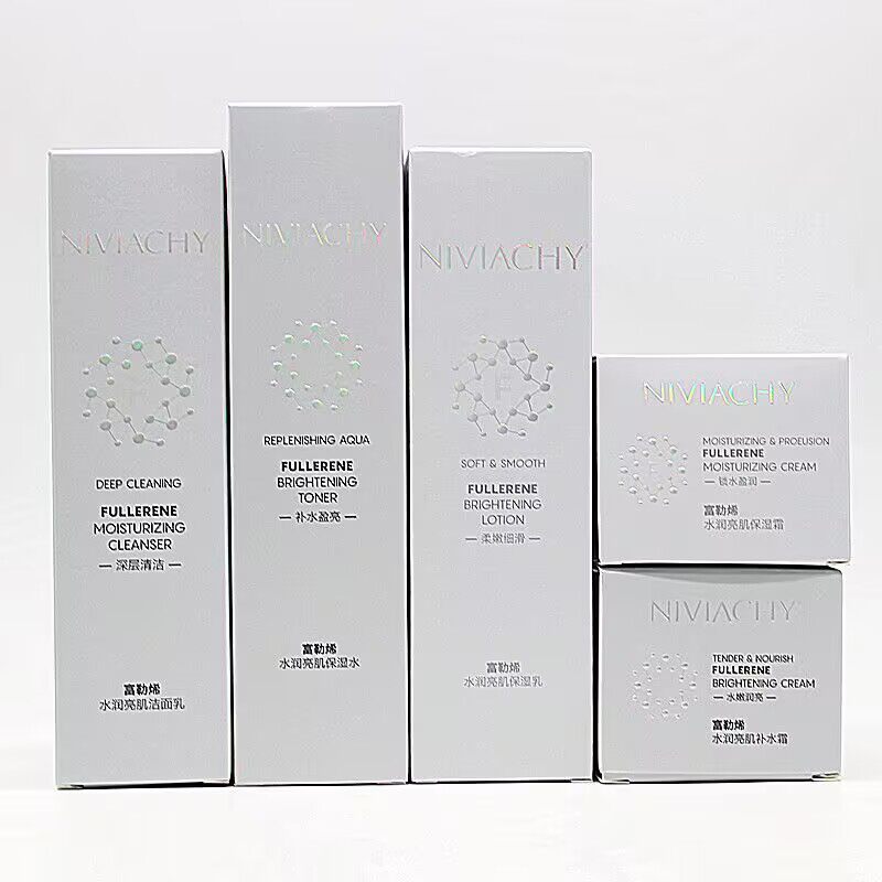 妮薇雅姿水润亮肌护肤品补水保湿霜柔肤水乳液粉底洁面化妆品套装