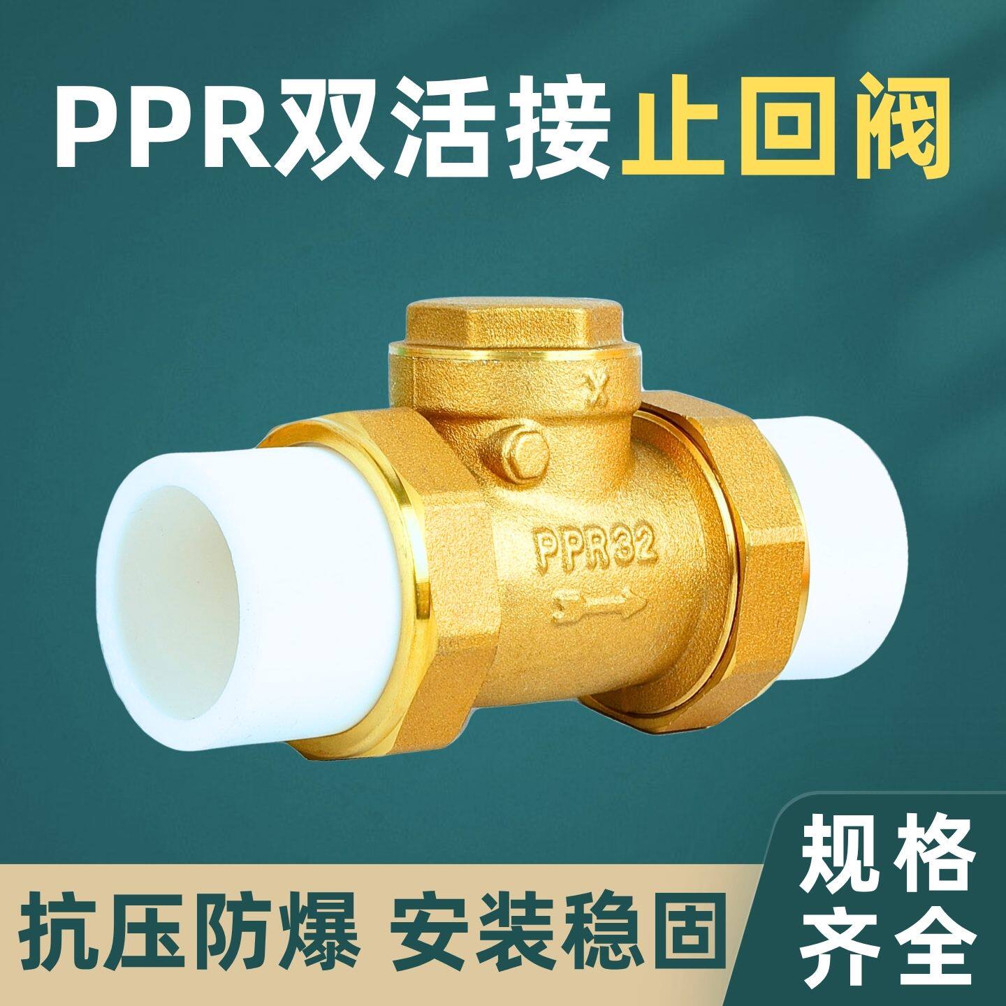 百战阀门ppr20卧式热熔水管止逆