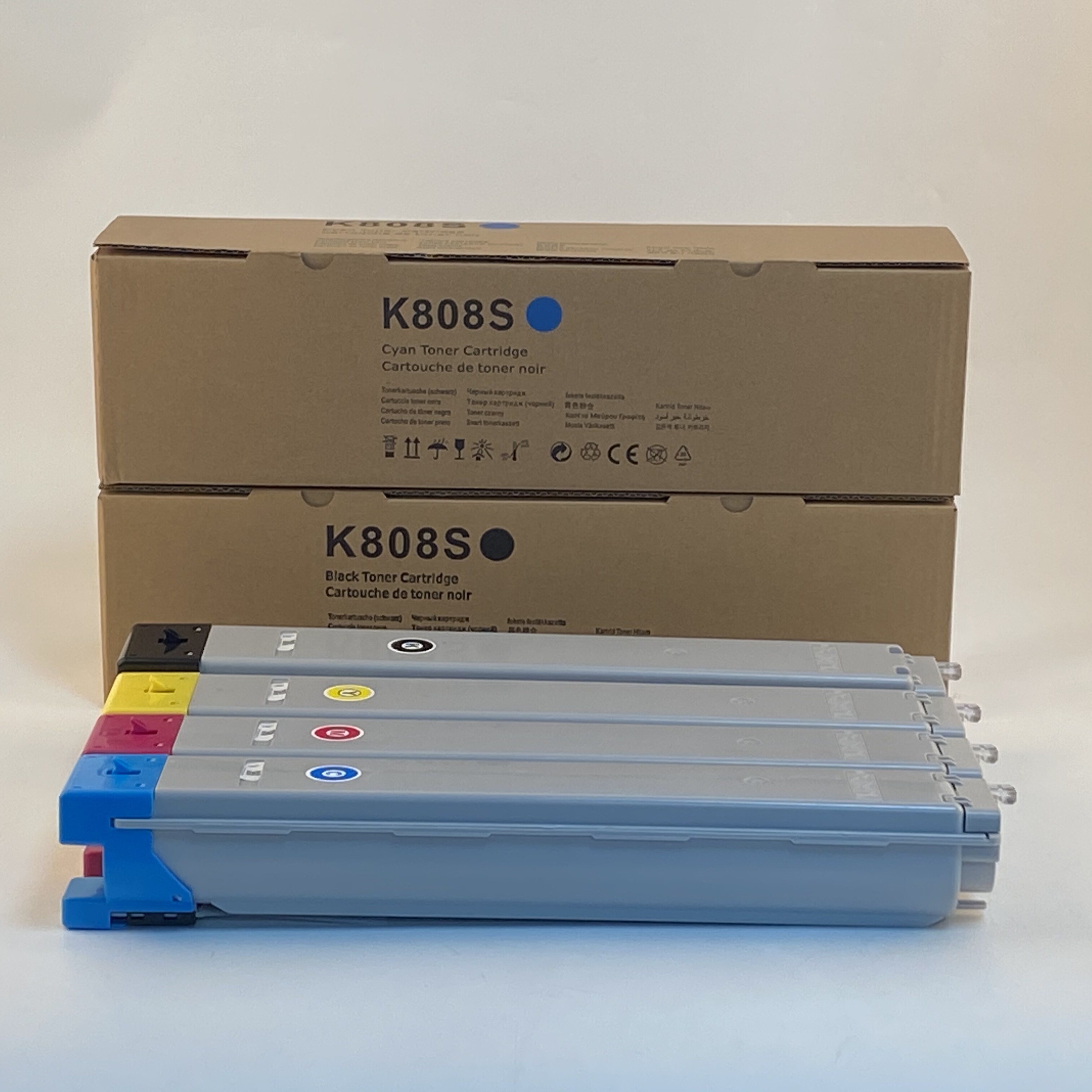 适用三星CLT-K808S粉盒Xpress SL-X4220RX打印机墨盒X4250LX X4300LX复印机墨粉组件C808S Y808S M808S