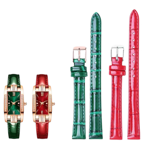 超柔软亮皮真皮手表带防水亲肤