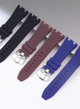 硅胶橡胶手表带适用AP爱.彼皇家橡树离岸15400/15500/26331 26mm