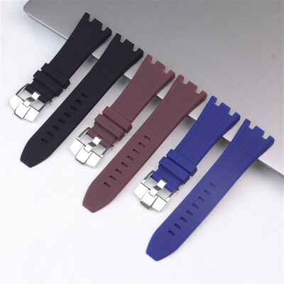 硅胶橡胶手表带适用AP爱.彼皇家橡树离岸15400/15500/26331 26mm