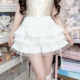 高腰甜美芭蕾白色蛋糕半身裙裤 蕾丝蓬蓬裙显瘦新款 小个子短裙遮肉