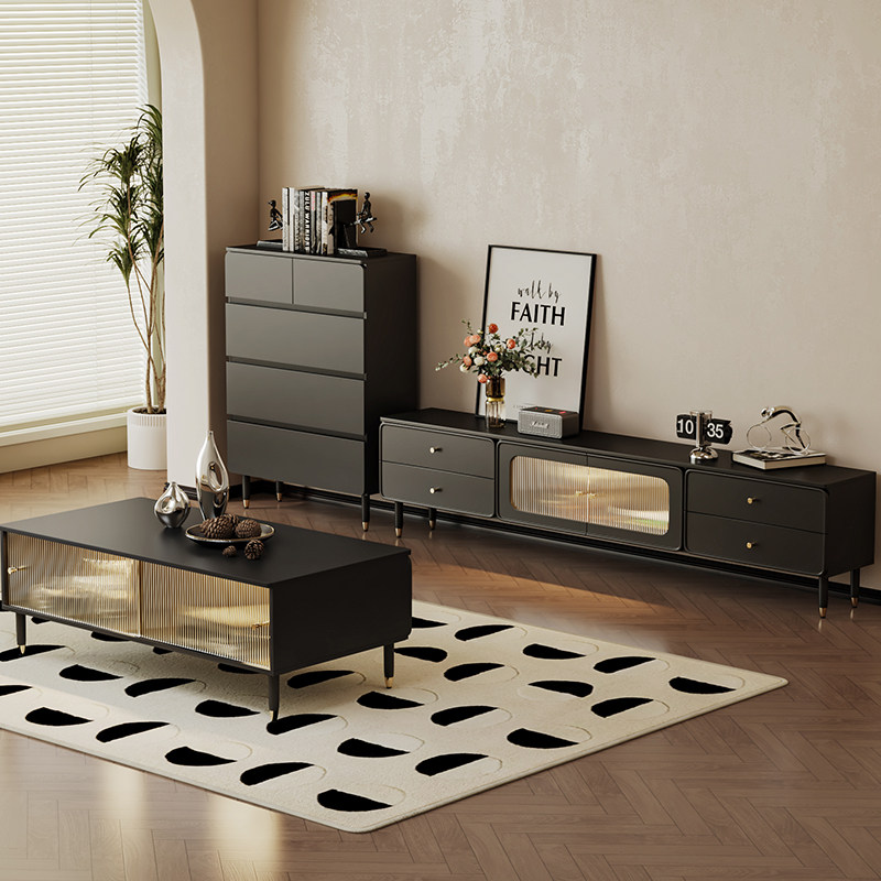 电视柜奶油风简约现代小户型地边柜组合客厅家用法式茶几电视机柜,住宅家具,电视柜,淘宝优惠券,粉丝福利购,淘宝优惠卷