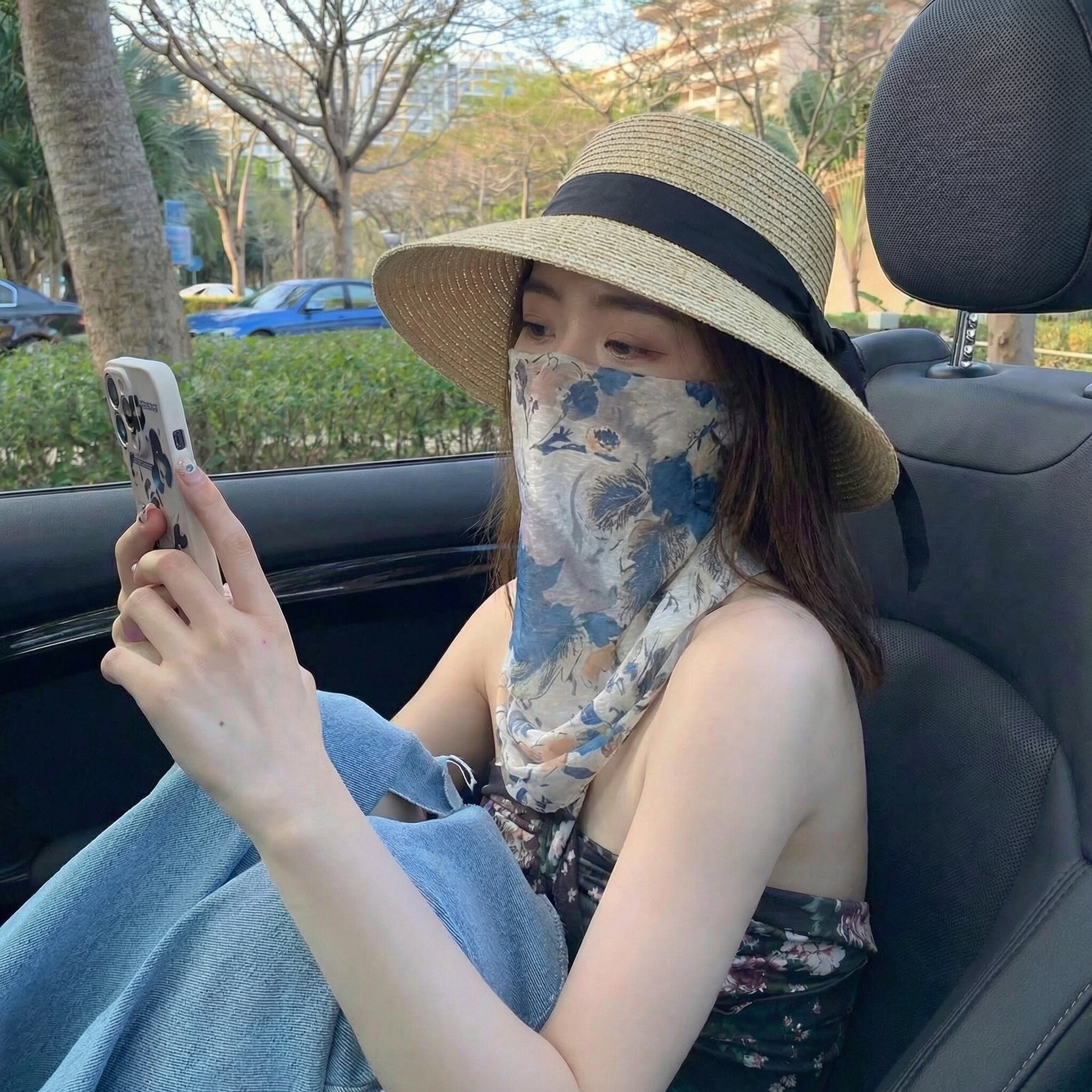 挂耳防晒面罩遮脸围脖