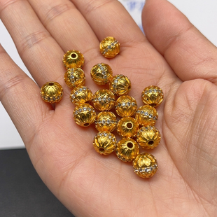 74号17K镶钻并蒂莲一个