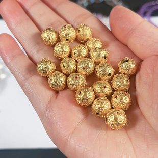 111号10毫米17K拉丝彩钻圆球一个