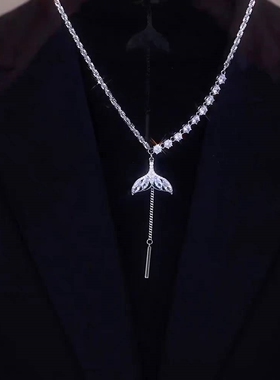 2025年新款高级感爆款鱼尾项链超火轻奢防过敏女人味独特锁骨链女