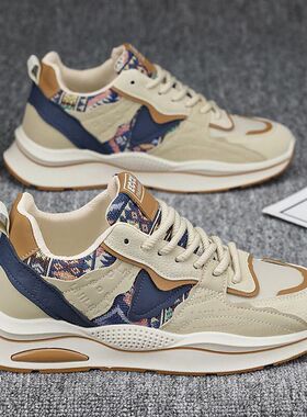 男鞋秋冬款2026新款潮流软底运动休闲鞋男士厚底增高老爹鞋子男潮