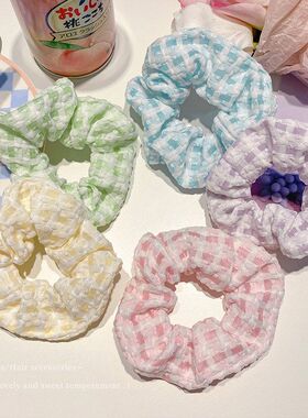 彩色大肠发圈夏甜美少女扎头发绳高弹力耐用不伤发橡皮筋头饰皮套