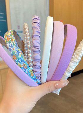 混搭发箍小清新新款马卡龙女压海绵韩国珍珠头箍发卡发捆公主头饰