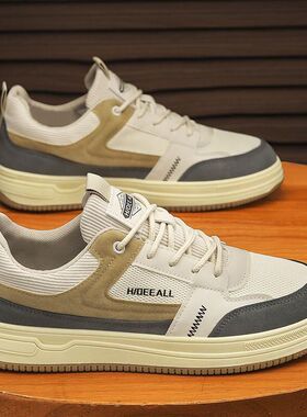 男鞋冬季2026新款透气港风百搭耐脏网面鞋潮流轻便软底运动休闲鞋