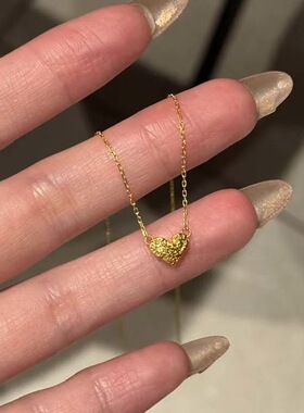 碎冰爱心项链女轻奢小众ins气质感吊坠百搭锁骨链送女友礼物