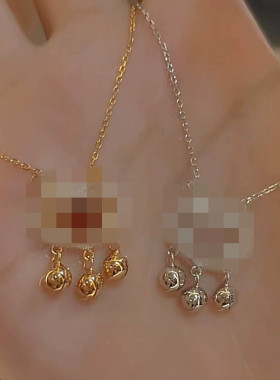 新中式小兔子平安锁项链女轻奢小众兔耳朵铃铛锁骨链闺蜜生日礼物