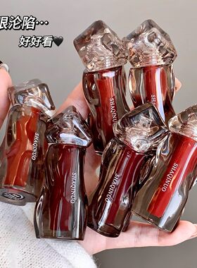 莎琪诺琉璃晶透水光镜面唇釉不易沾杯泰式奶咖水润嘟嘟唇秋冬唇蜜