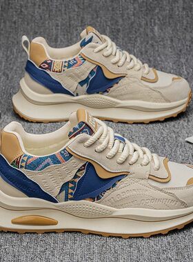 男鞋厚底增高老爹鞋春季新款耐磨运动板鞋子男款时尚休闲潮鞋