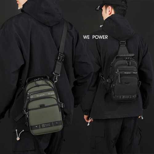 专柜品牌WEPOWER新款多功能可双肩背包潮牌单肩斜挎包户外通勤大