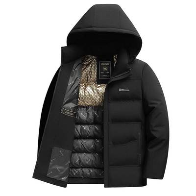 商场品牌2025立领连帽棉服男士秋冬季外套男款款加厚保暖棉袄棉衣