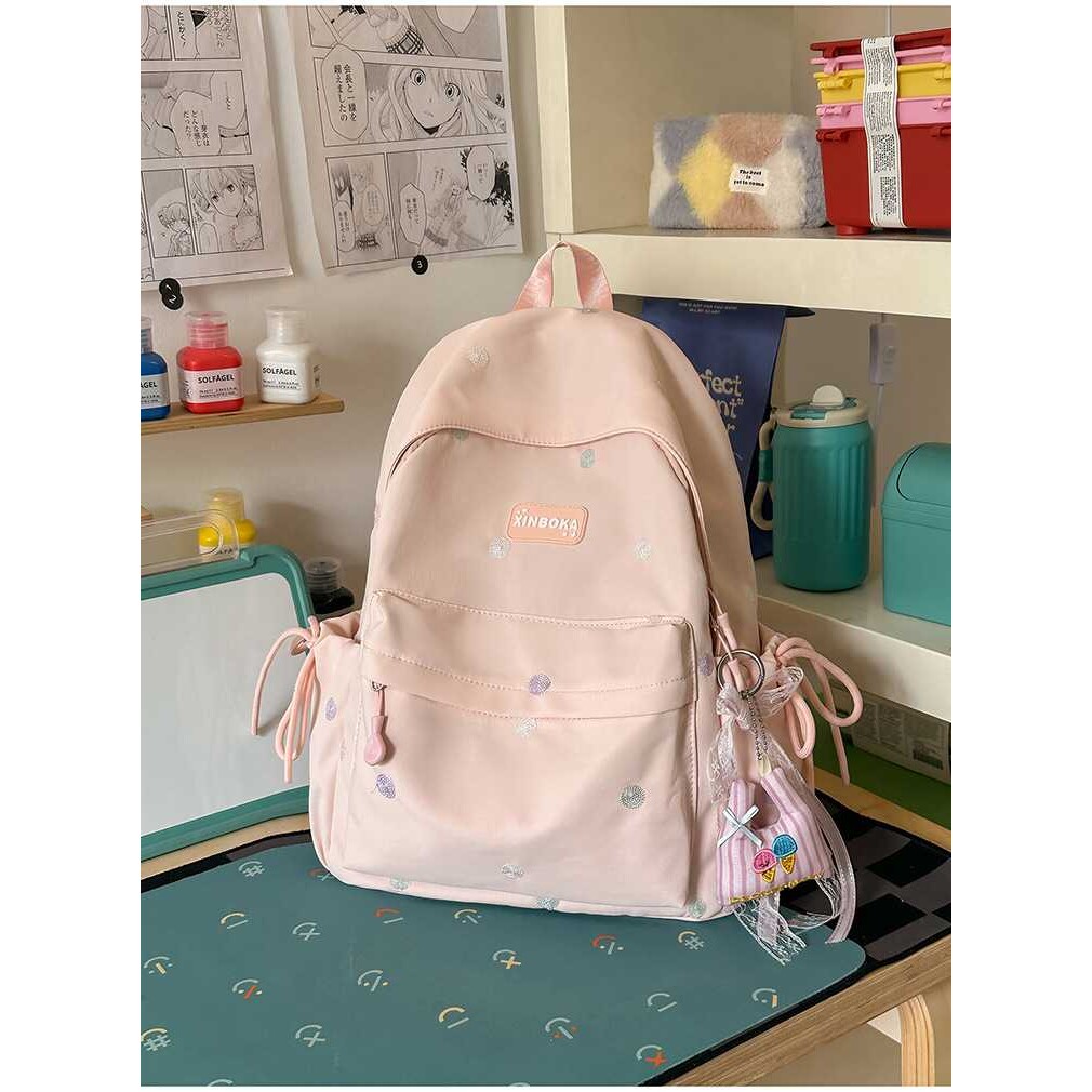专柜品牌简约清新双肩包高颜值学生书包可爱少女双肩包大容量轻便