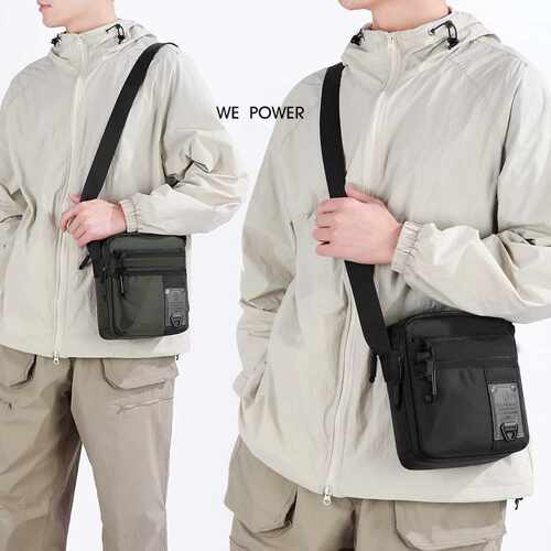 专柜品牌WEPOWER新款时尚百搭方包男士休闲便携斜挎包轻便户外通