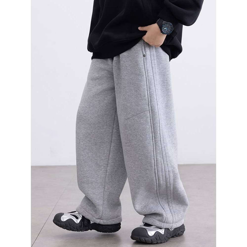 商场品牌男童加绒休闲裤子2025冬款新款儿童运动弯刀卫裤中大童保