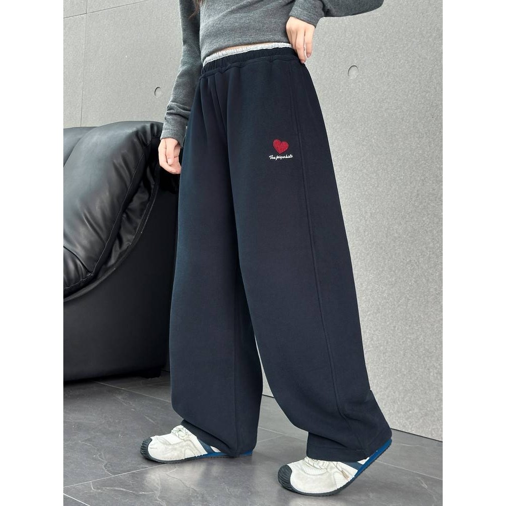 商场品牌女童加绒裤子秋冬2025新款儿童一体绒运动裤女孩大童冬季