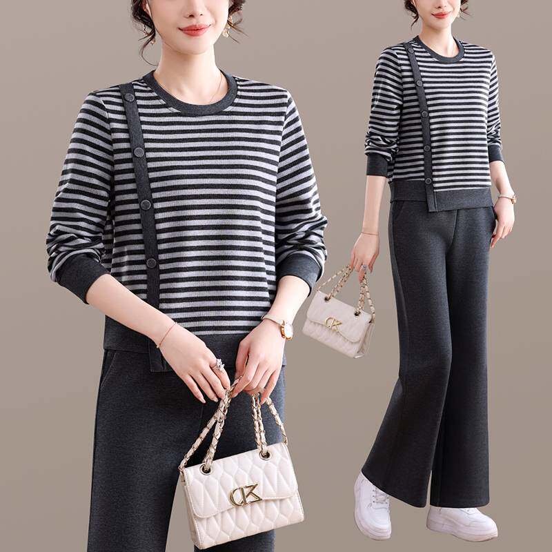 商场品牌春秋薄款运动套装女 2026 新款年轻女孩宽松透气卫衣套装