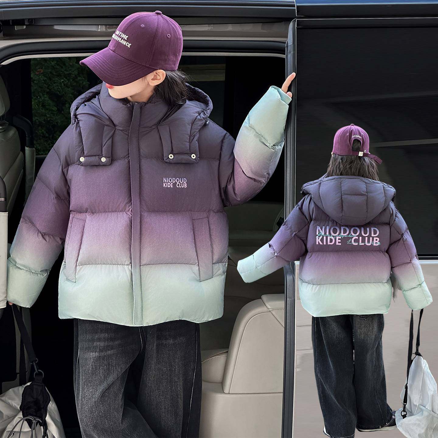 商场品牌男女童羽绒服冬季2025新款中大童韩版儿童冬装加厚白鸭绒