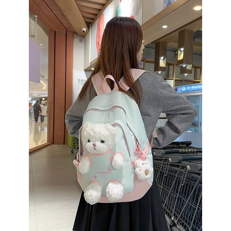 专柜品牌日系软萌立体玩偶小熊双肩包学生党少女软糯可爱出游拍照