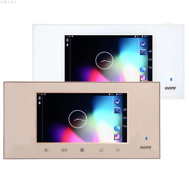 向往m910背景音乐主机功放面板安卓无线wifi吸顶喇叭控制器双86