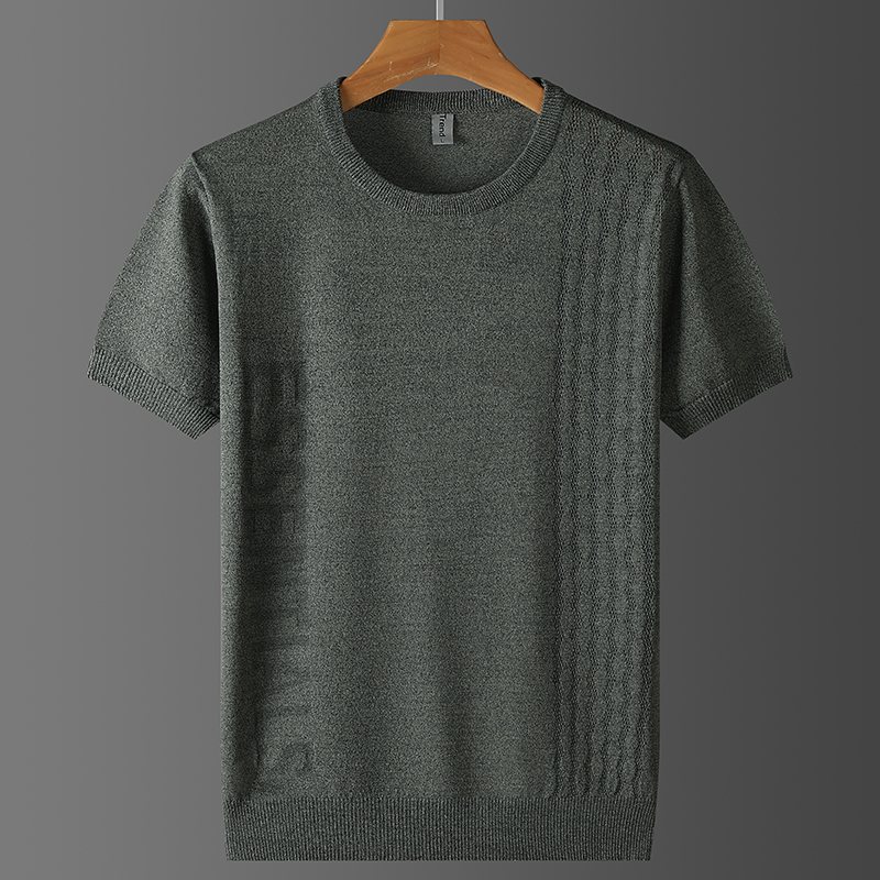 夏季薄款男士短袖针织衫