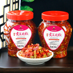 湖南剁椒毛家食品贡菜脆椒450g汤妈妈毛家饭店剁辣椒酱韶山特产