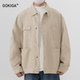 GOKIGA宫崎迦春季 夹克男潮流纯棉休闲外套1812 宽松多口袋水洗工装