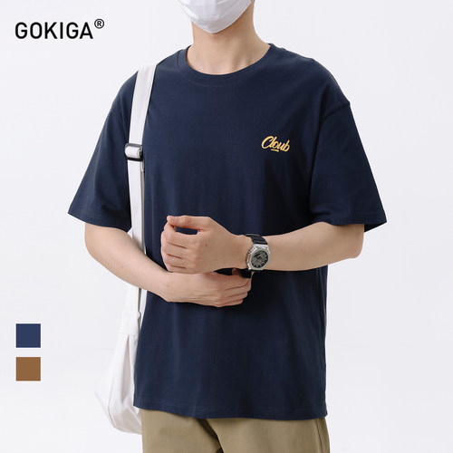 GOKIGA潮流简约印花短袖T恤