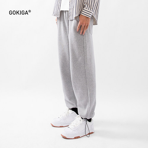 gokiga日系简约运动卫裤