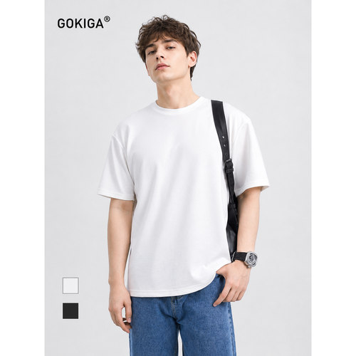 GOKIGA宫崎迦短袖日系重磅抗皱