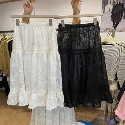 长裙A字裙韩版蕾丝叠穿半身裙女