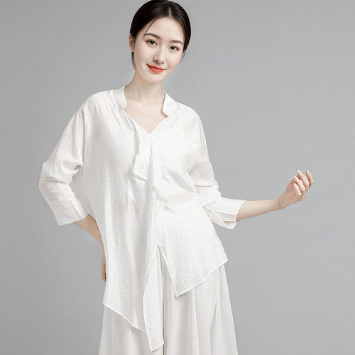 现代舞宽松衬衣舞蹈上衣练功服装