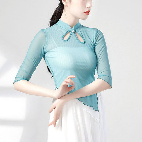 古典舞纱衣练功服女旗袍舞蹈服装