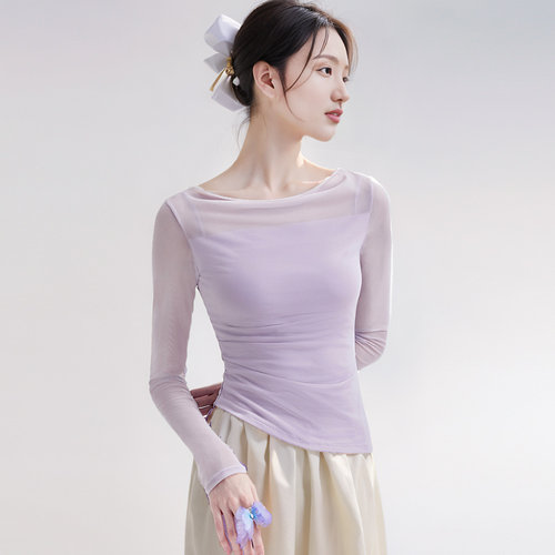 舞蹈服古典舞修身长袖形体服成人