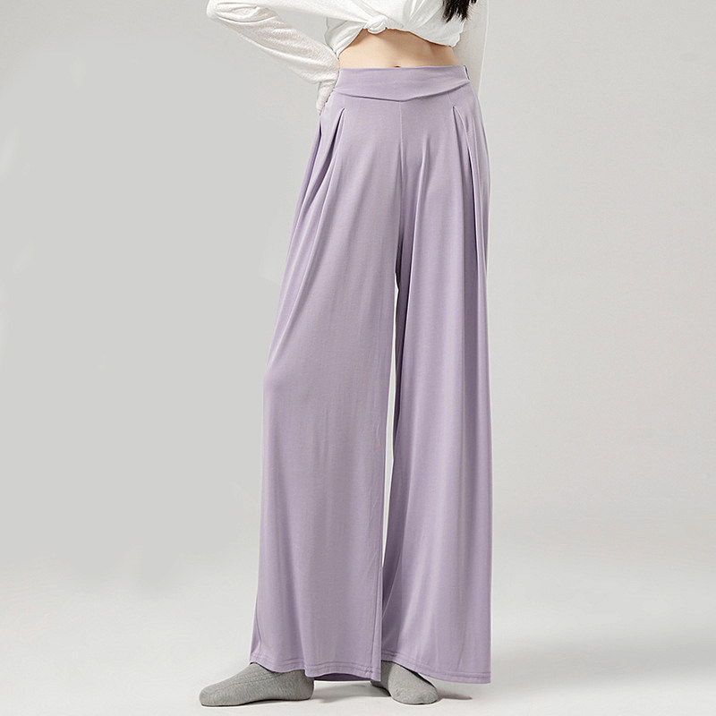 宽松垂感直筒阔腿裤形体练功服装